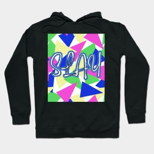 Slay in 80's Colors | Hot Pink, Cobalt Blue, Lime Green Hoodie